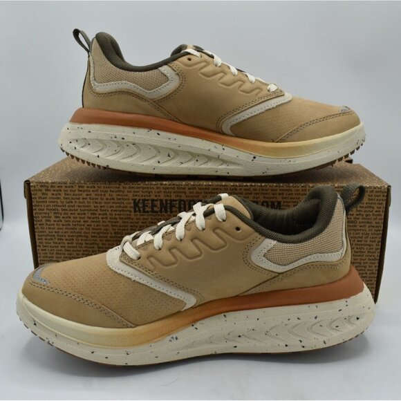 Keen Womens Size 8.5 WK400 Leather Safari Birch Walking Shoes Sneakers - Picture 4 of 11